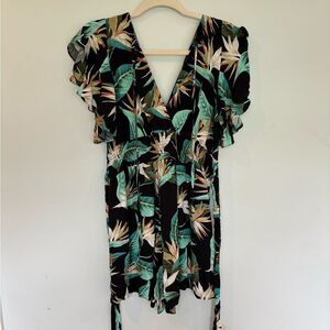 Floral V-Neck Romper